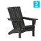 Flash Furniture Black Adirondack Patio Chairs with Cupholder, 2PK 2-LE-HMP-1045-10-BK-GG - alternate 6